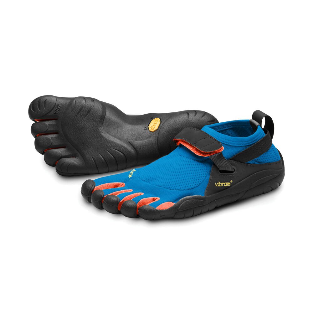 Vibram Five Fingers Mens Training Shoes - Blue/Orange - KSO - 91864-VYDS